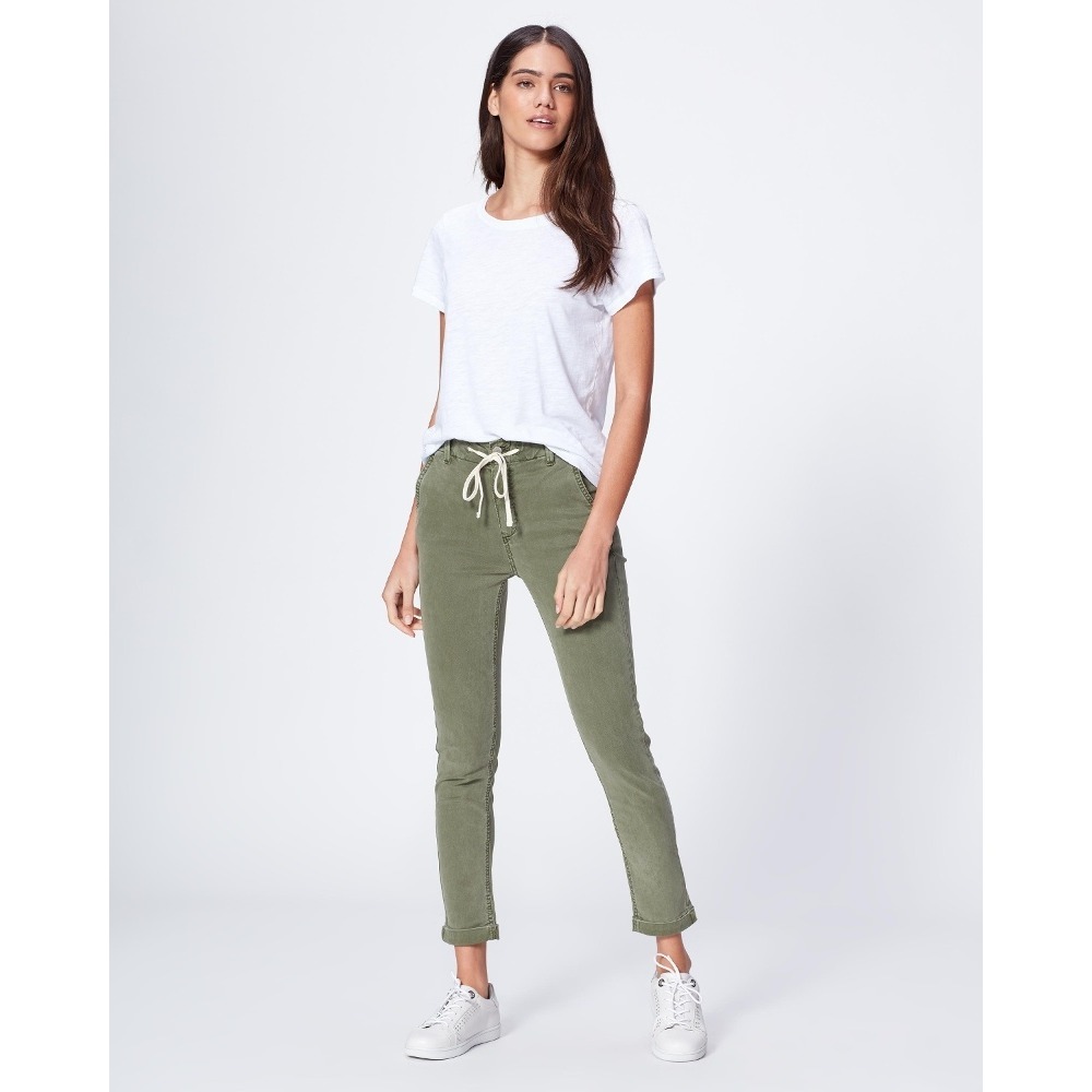 Paige Mayslie Jogger Pants Vintage Forest Green Lyocell Slim Fit Size 29
